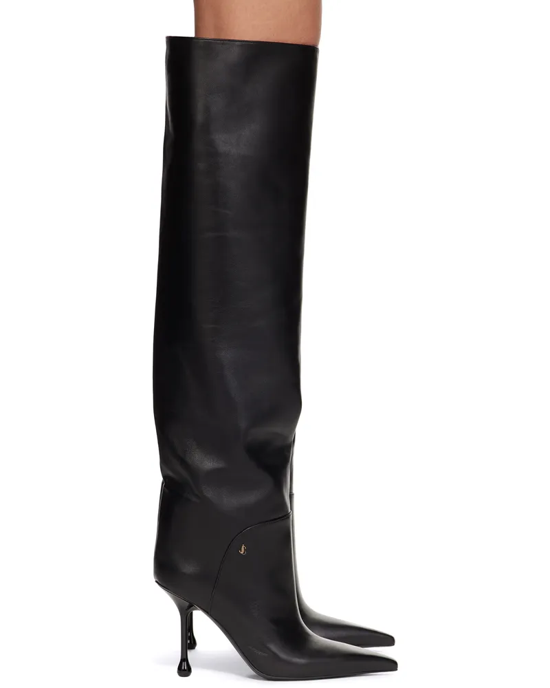 Jimmy Choo Black Cycas 95 Tall Boots Black