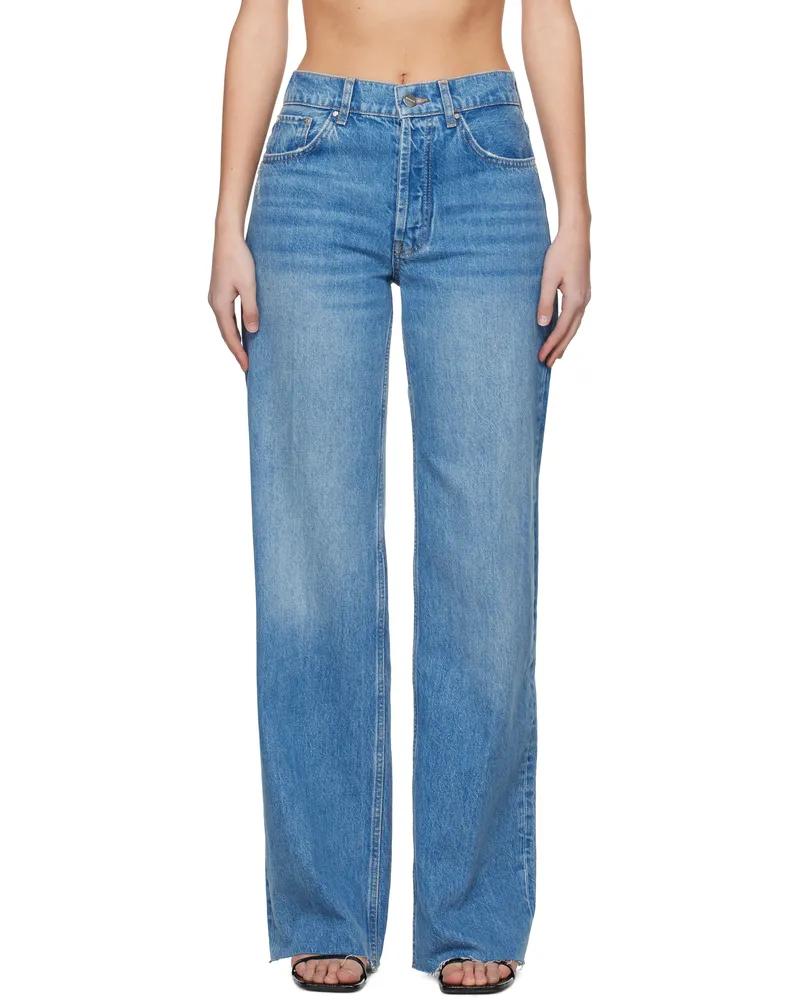 Anine Bing Blue Briley Jeans Washed