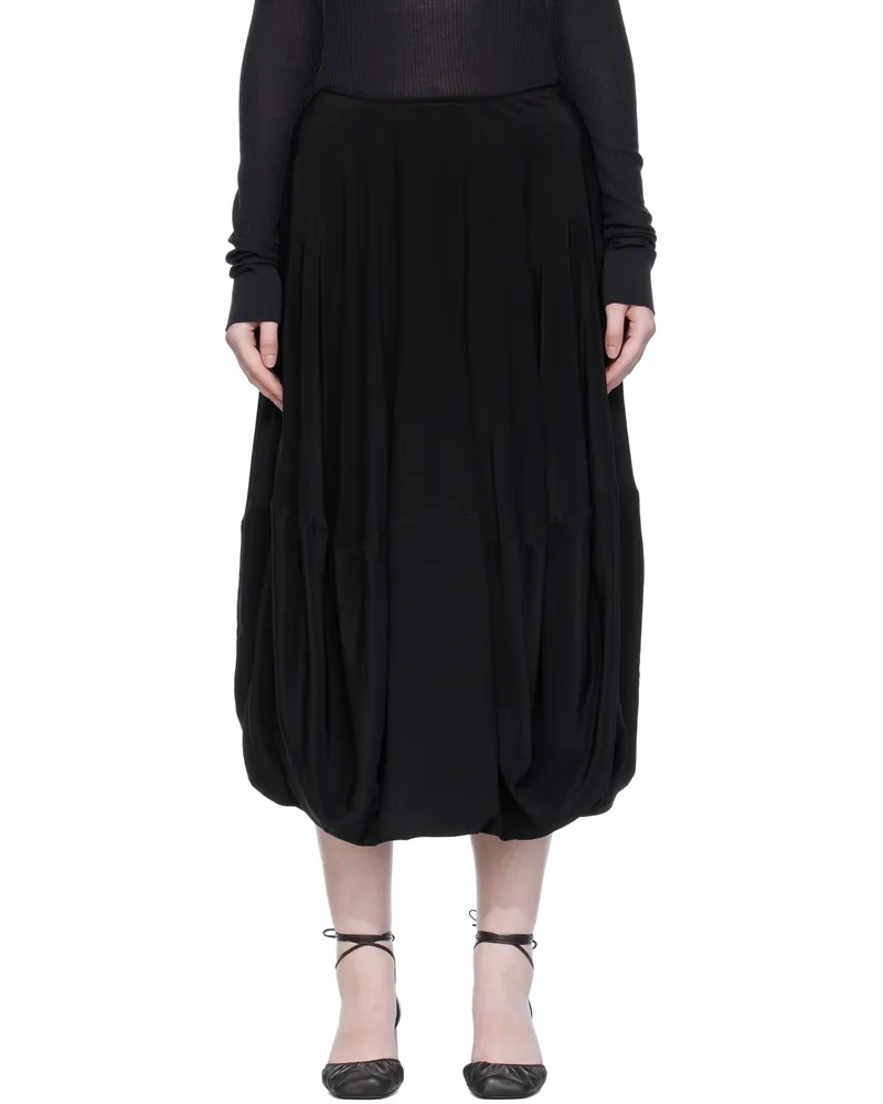 Christophe Lemaire Black Balloon Maxi Skirt Bk999
