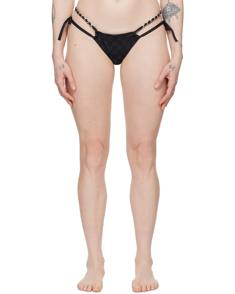MISBHV SSENSE Exclusive Black Monogram Bikini Bottom Black