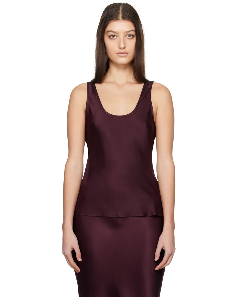 Anine Bing Burgundy Lea Tank Top Burgundy