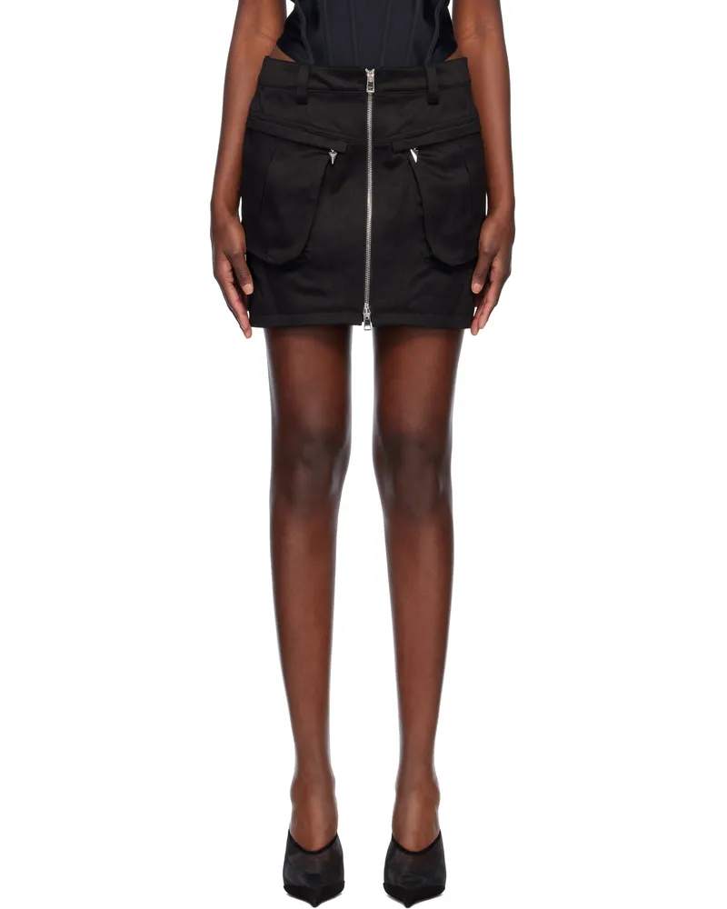 Thierry Mugler Black Cargo Miniskirt 1999