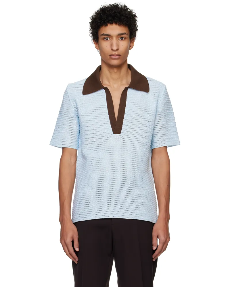 Jil Sander Blue Cotton Polo 458