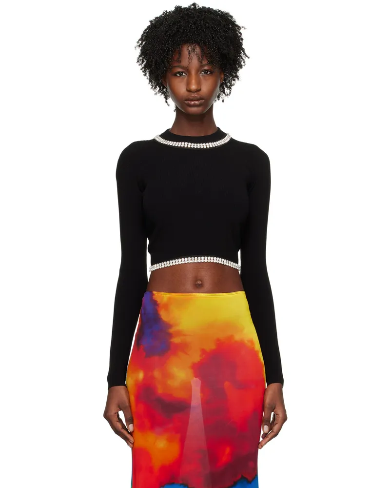 Paco Rabanne Black Cropped Sweater P001