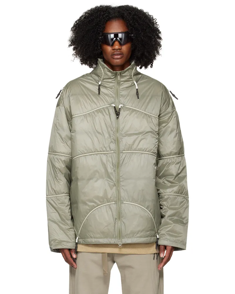 A. A. Spectrum Khaki Plume Puffer Down Jacket Clay