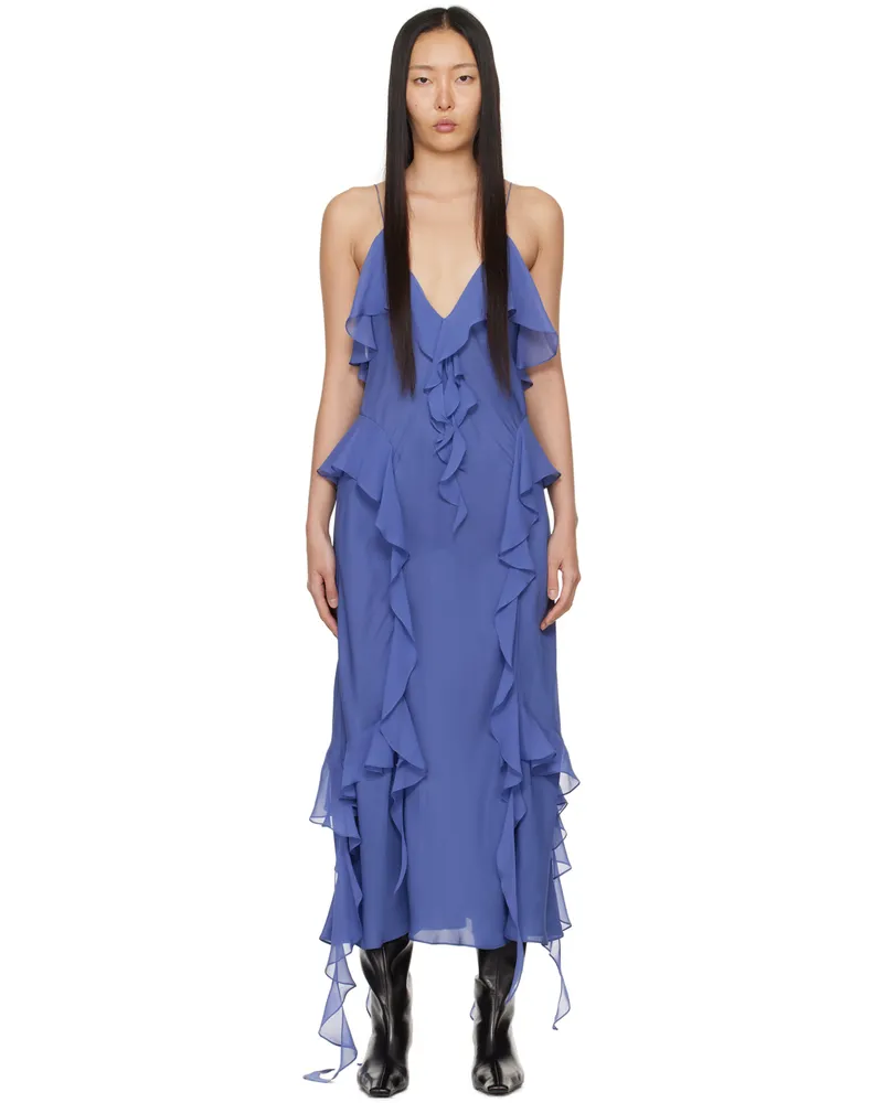 KHAITE Blue 'The Pim' Midi Dress 341