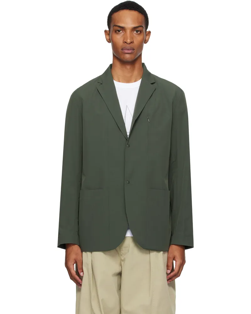 Norse Projects Green Emil Travel Light Blazer Black