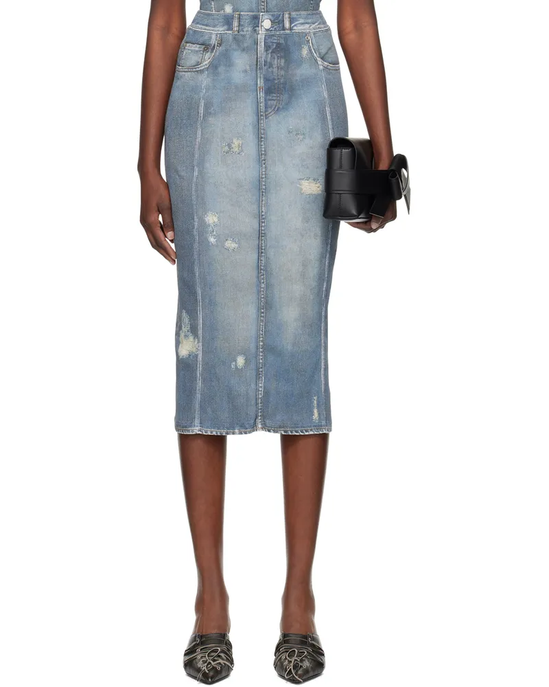 Acne Studios Blue Rib Midi Skirt 822