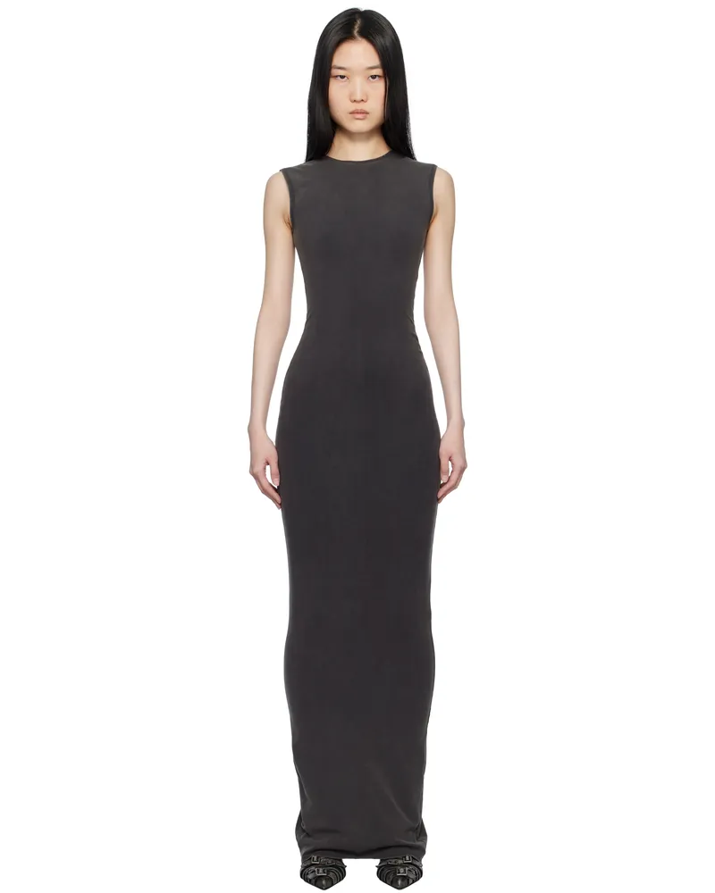 Entire Studios Black Sleeveless Maxi Dress Washed