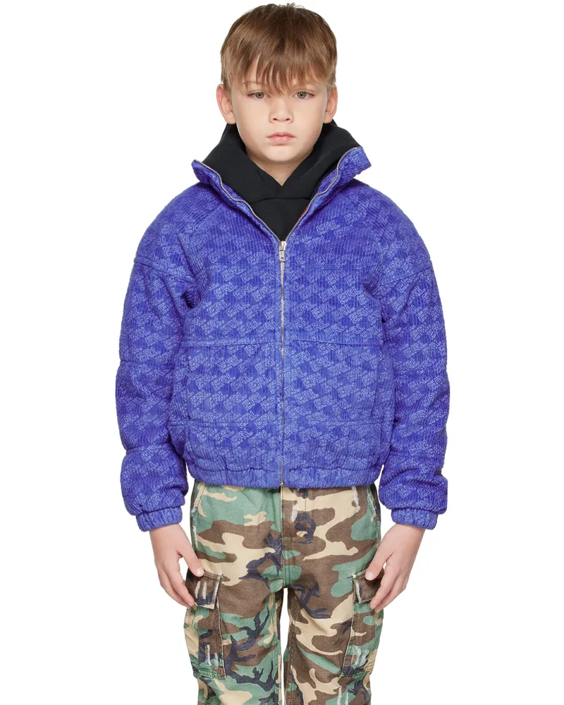 ERL Kids Blue Embossed Jacket Blue