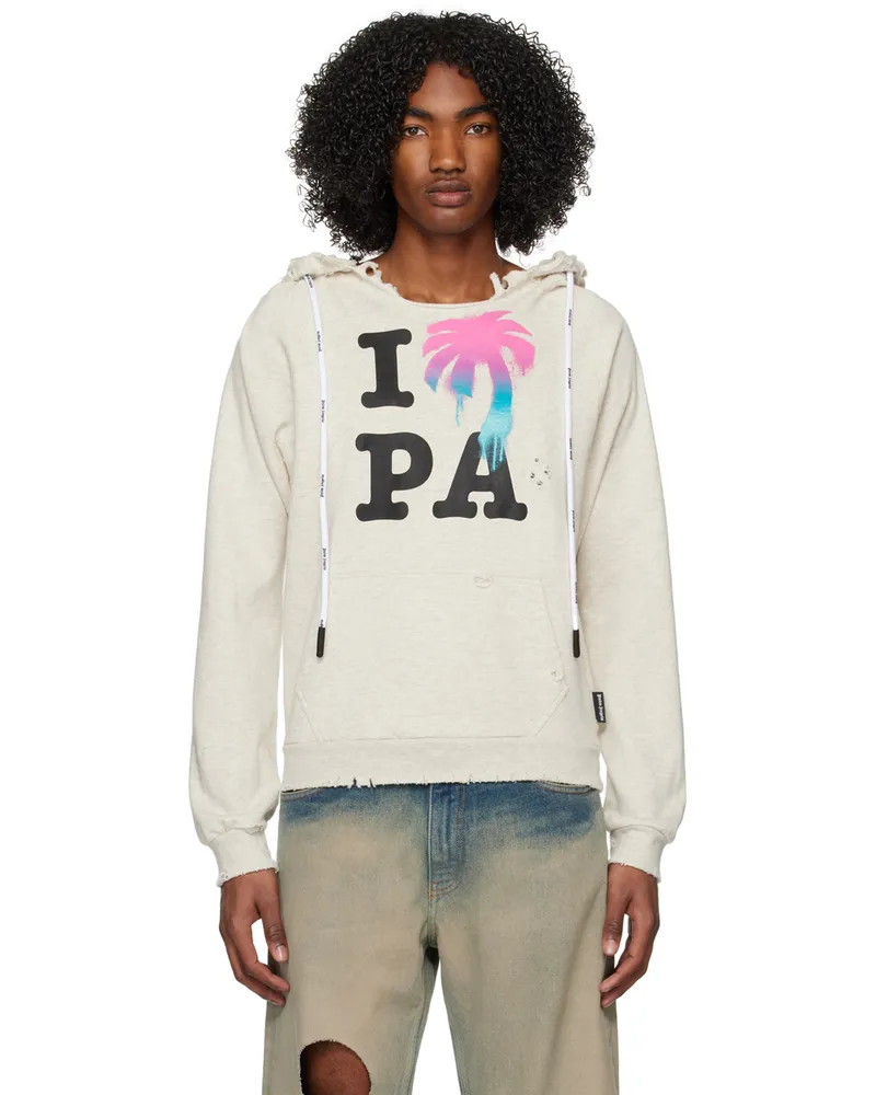 Palm Angels White 'I Love PA' Hoodie White