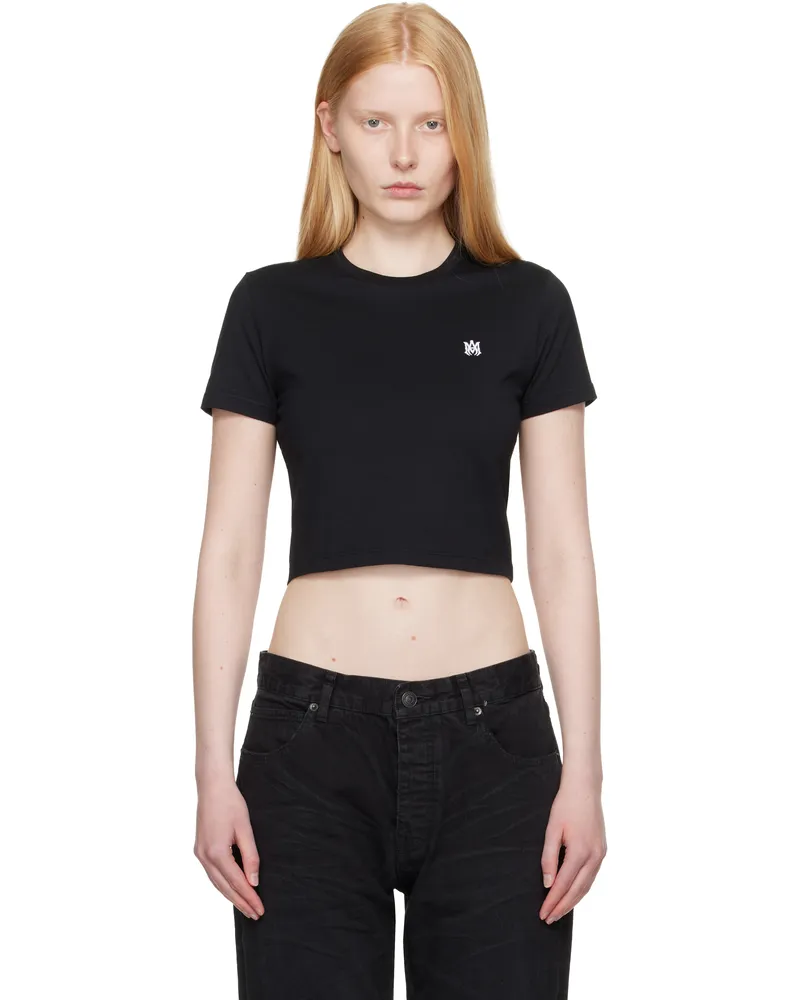 Amiri Black MA Embroidered Baby T-shirt Black