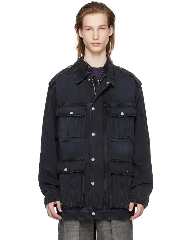 Isabel Marant Black Taho Denim Jacket 02fk