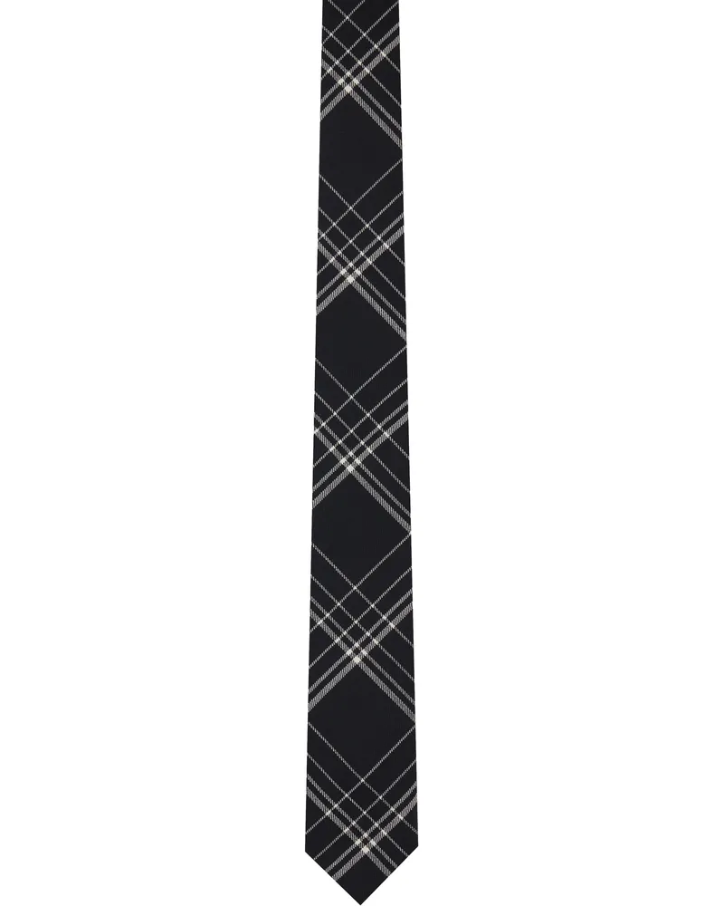 Ernest W. Baker Black & White Classic Tie Black