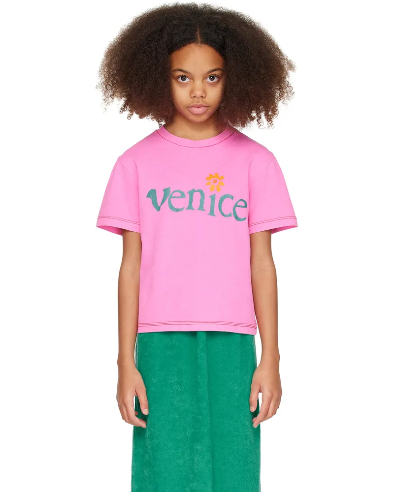 ERL Kids Pink 'Venice' T-Shirt Pink