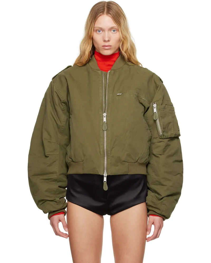 Entire Studios Khaki A-4 Bomber Jacket Army