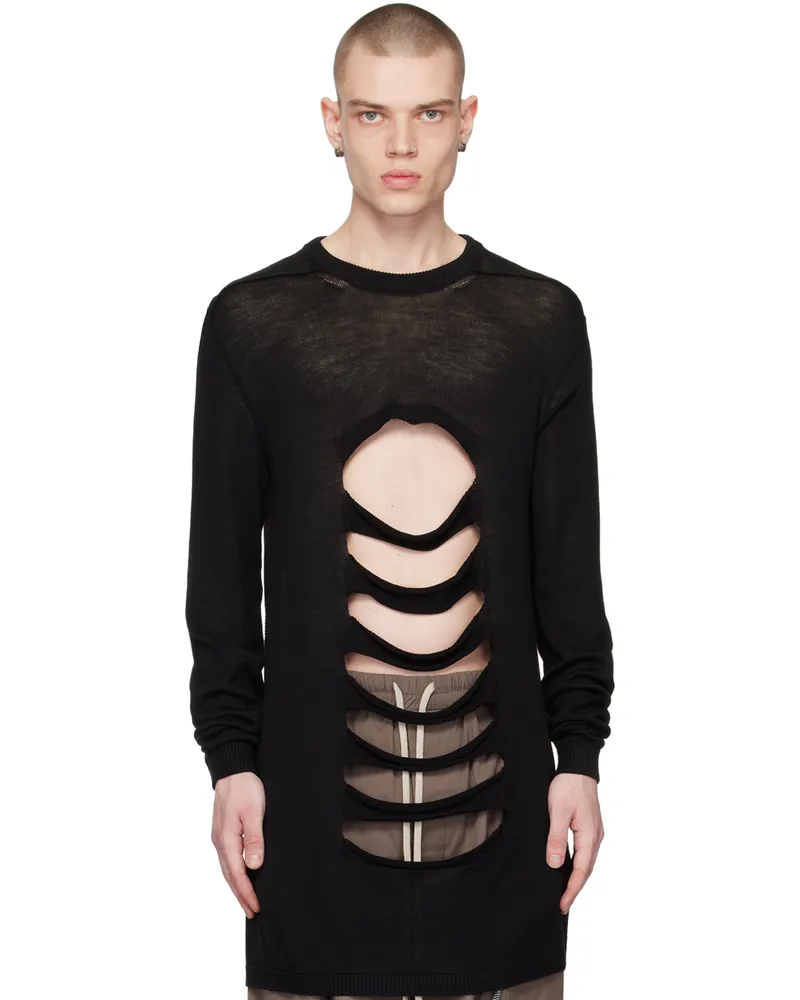 Rick Owens Black Cutout Sweater 09