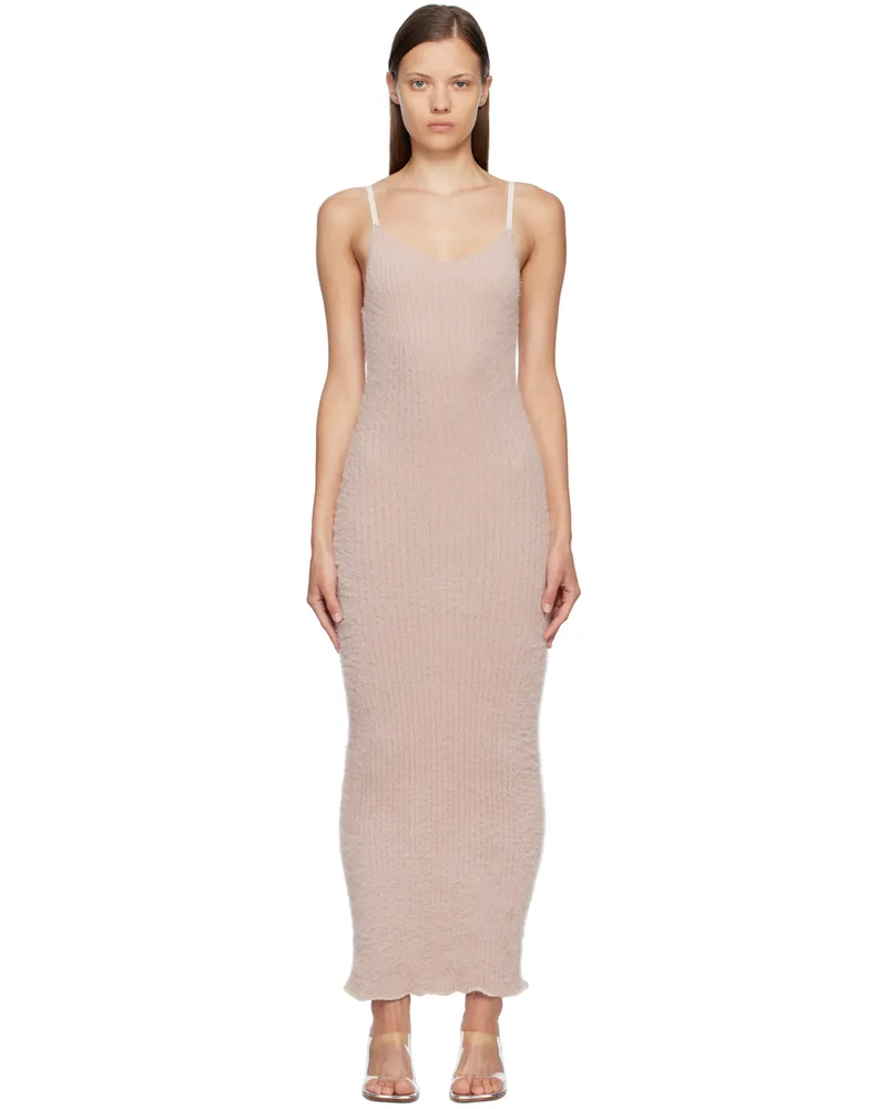 Maison Margiela Pink Furry Maxi Dress 216
