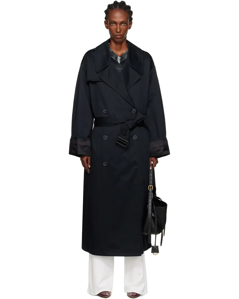 Maison Margiela Black Cotton Trench Coat 900