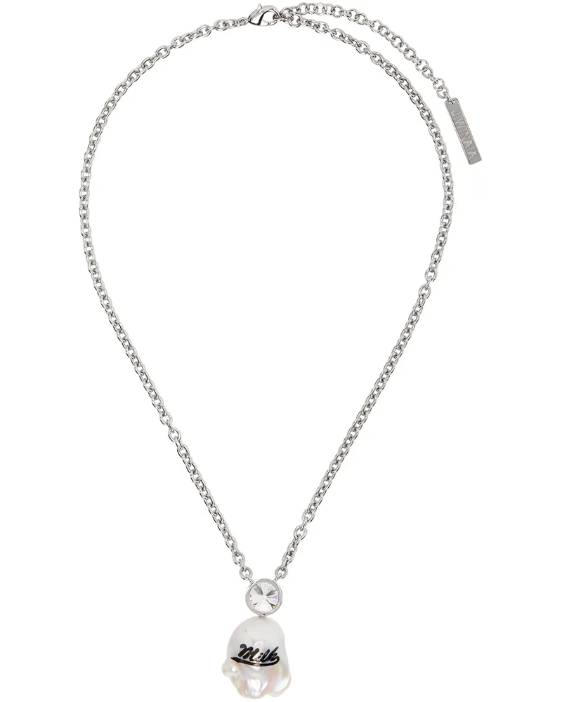 JIWINAIA SSENSE Exclusive Kids Silver 'Milk' Necklace Silver