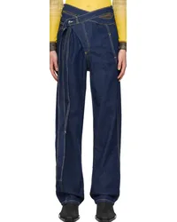 OTTOLINGER SSENSE Exclusive Blue Signature Wrap Jeans Deep