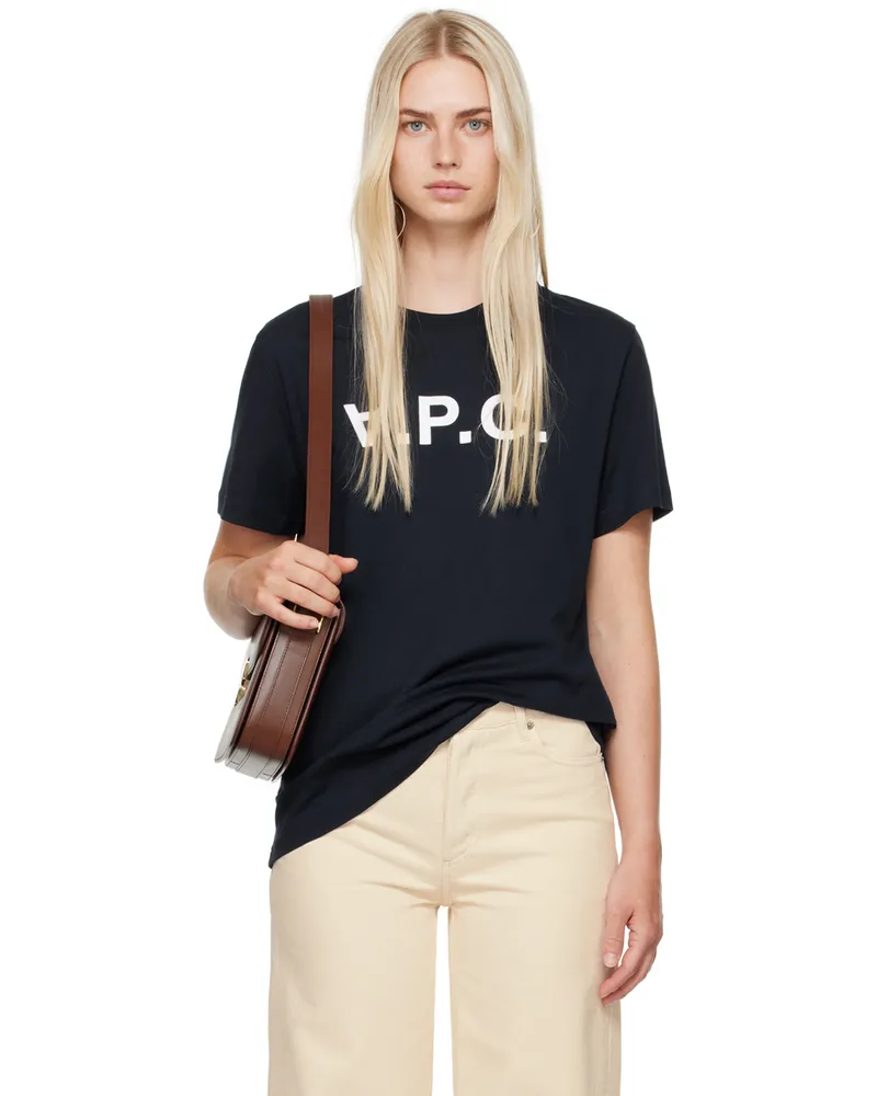 A.P.C. Navy Standard Grand 'V.P.C.' T-Shirt Tiq­dark