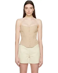 Stella McCartney Beige Lace-Up Corset Sand