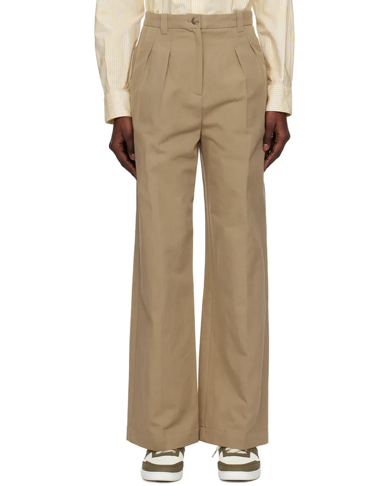 A.P.C. Beige Tressie Trousers Baa
