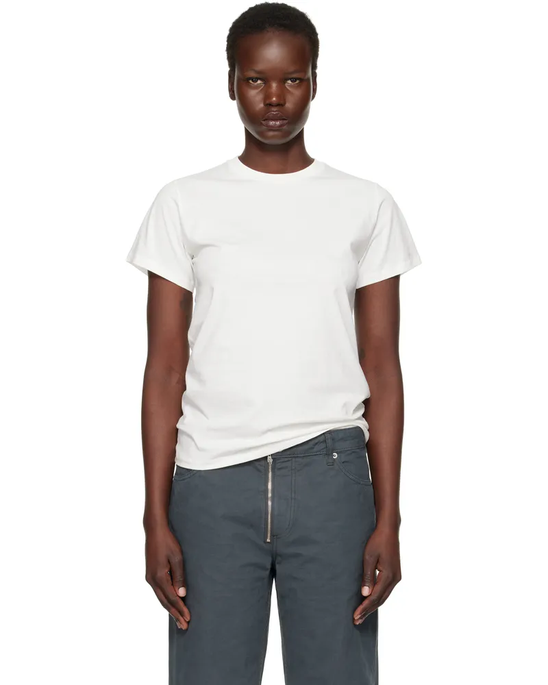 Baserange White Regenerative Cotton T-shirt Undyed