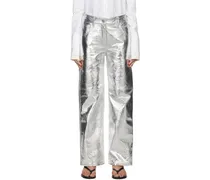 Silver 'The Sterling' Leather Pants