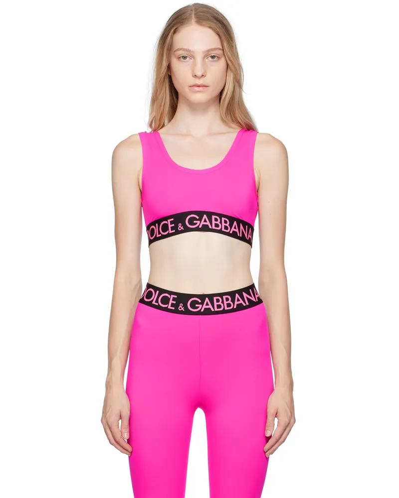 Dolce & Gabbana Pink Scoop Neck Bra F0321