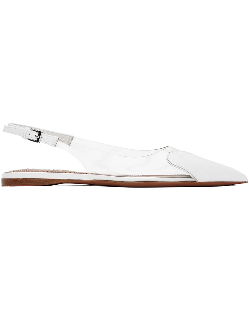 Alaïa White 'Le Cœur' Ballerina Flats 010