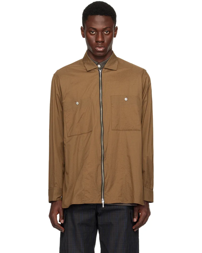 Omar Afridi Brown Patch Pocket Jacket Terracotta