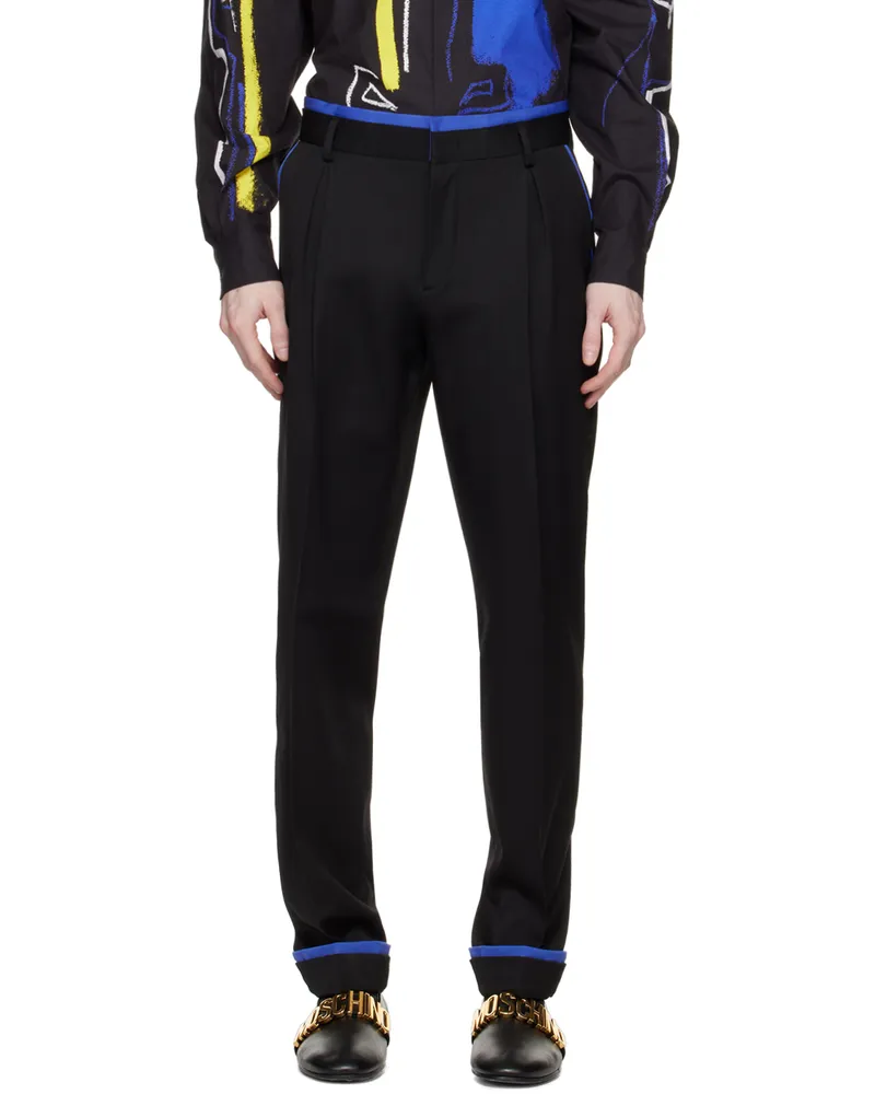 Moschino Black Layered Trousers A1555