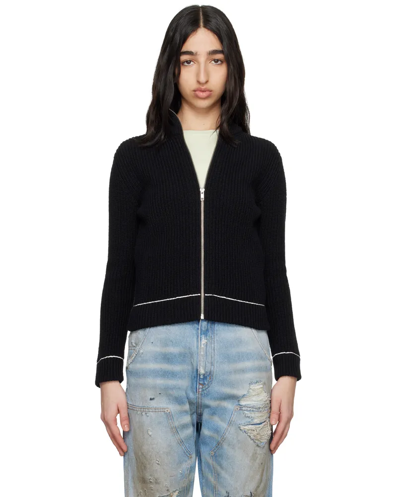 Maison Margiela Black Slitted Camionneur Track Jacket 900