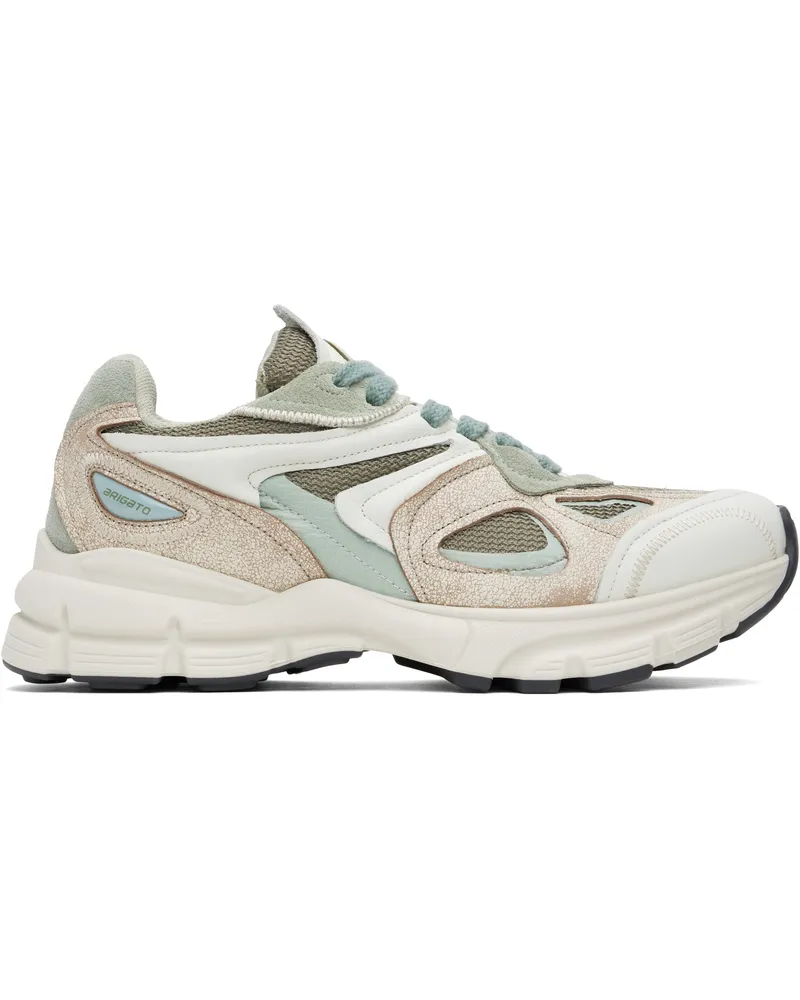 Axel Arigato Beige & Green Marathon Runner Sneakers Lt