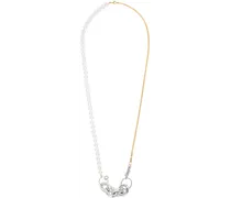 Gold & White Materialmix Necklace
