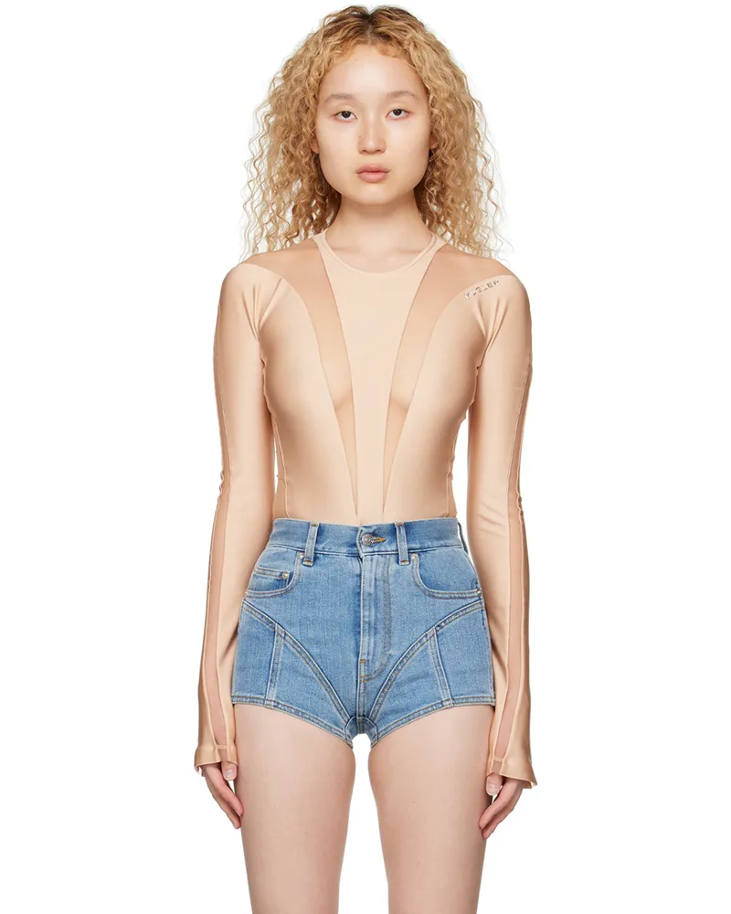 Thierry Mugler Beige Illusion Shaping Bodysuit B20n1