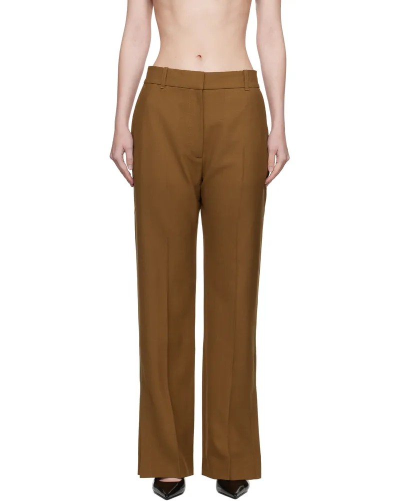 Studio Nicholson Brown Mitra Trousers Tobacco