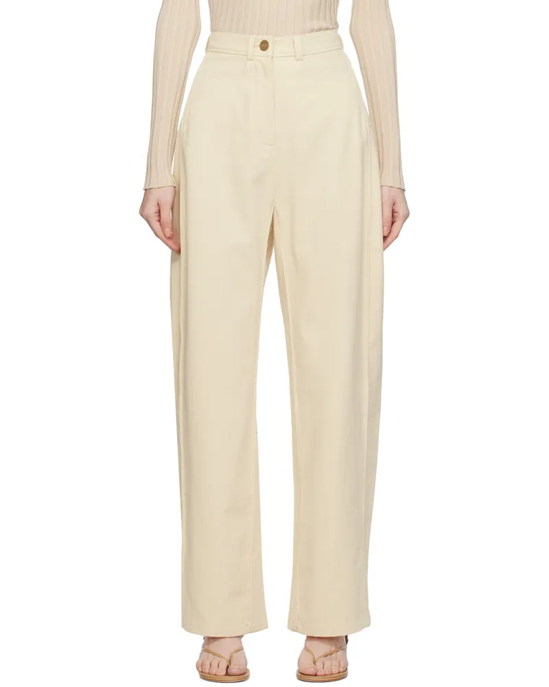 BEVZA Beige Ballon Jeans Sand