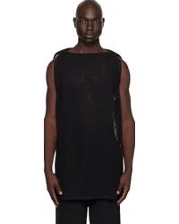 NICOLAS ANDREAS TARALIS Black Boat Neck Tank Top Black