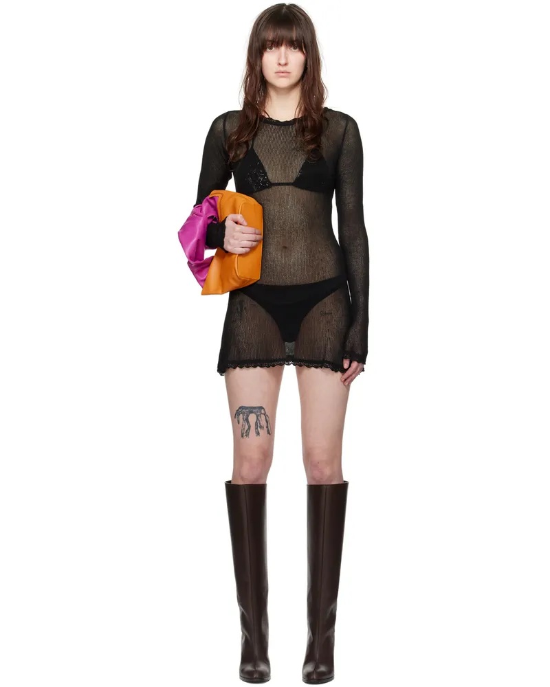 Edward Cuming Black Naked Minidress Black
