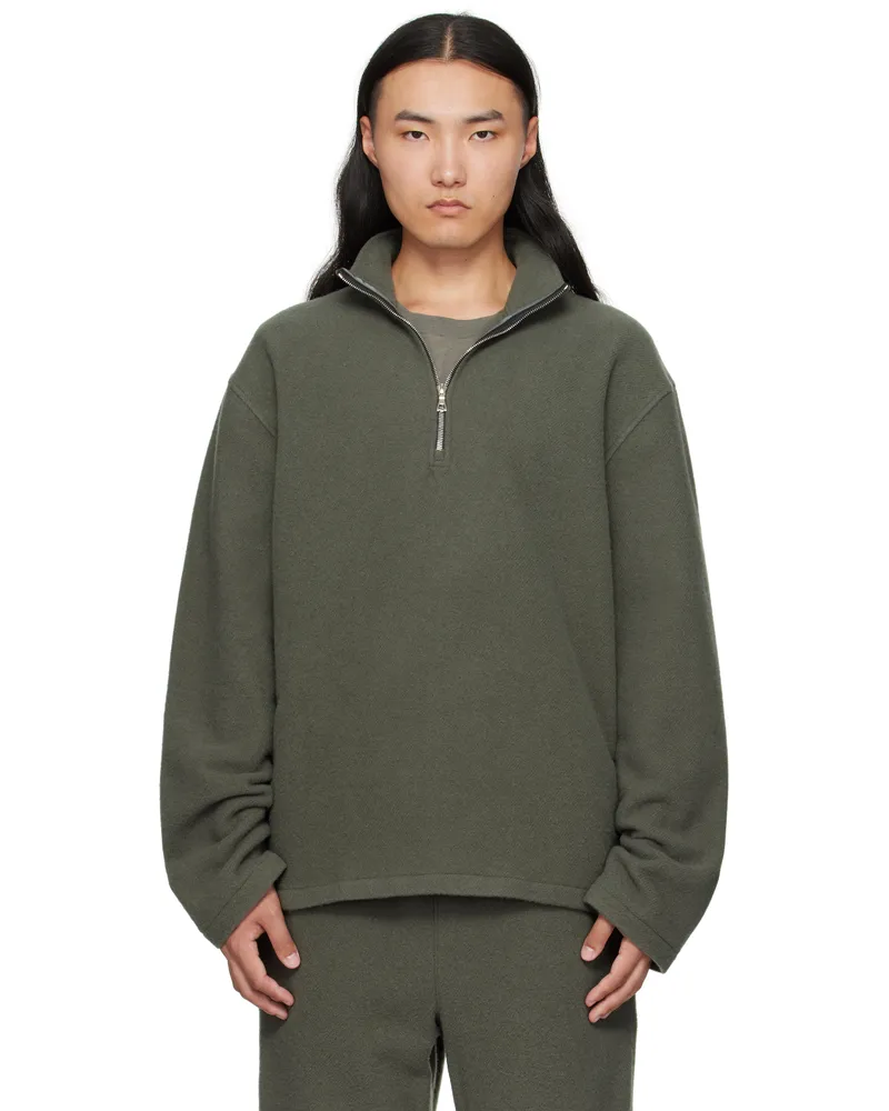 Rier Khaki Fleece Sweater Camoscio