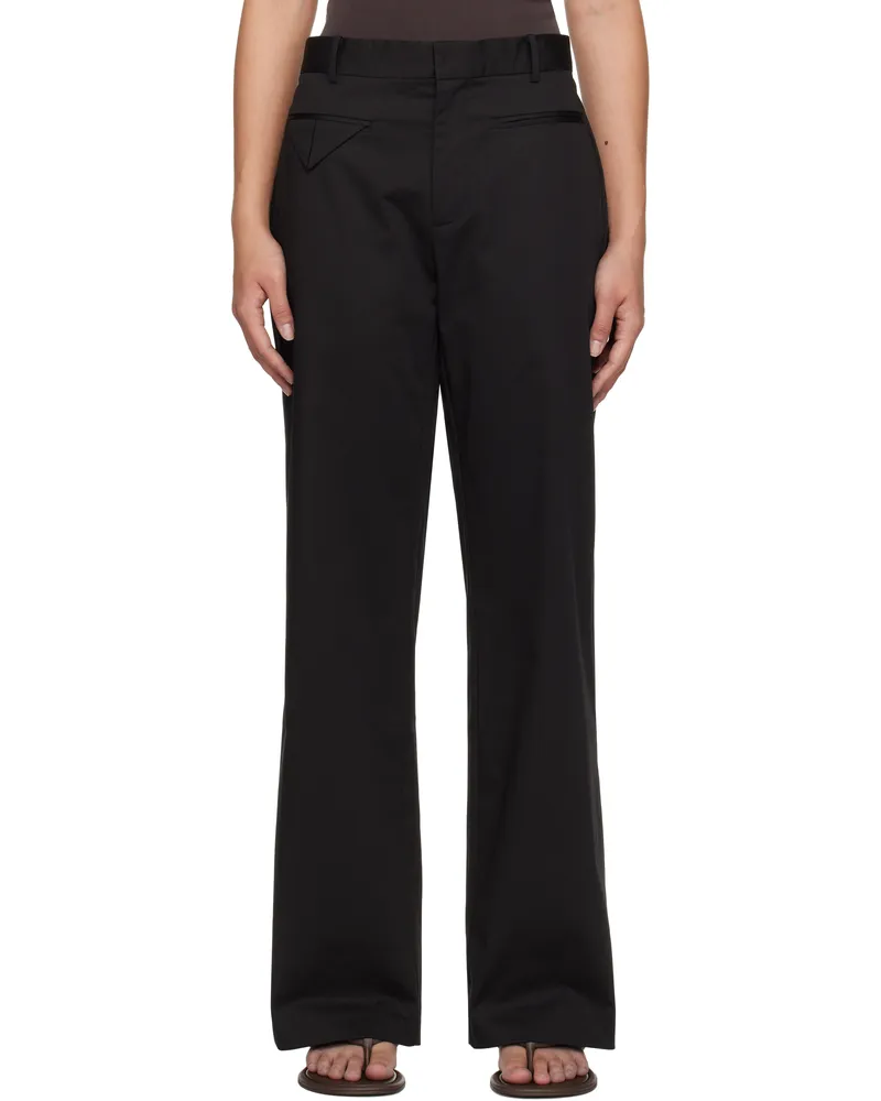 St. Agni Black Origami Pocket Trousers Black