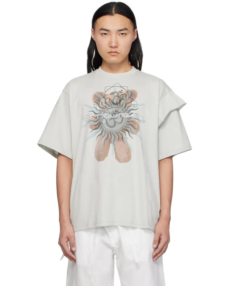 OTTOLINGER Gray Deconstructed Oversized T-shirt Grey