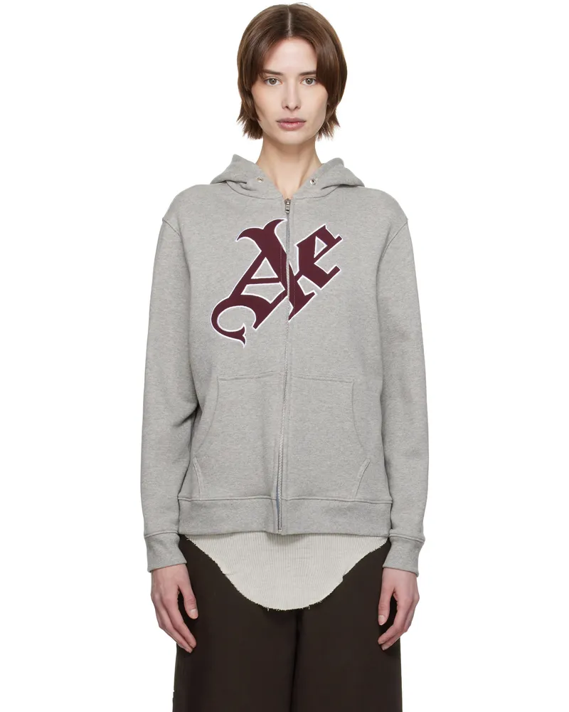 AARON ESH Gray 'AE' Hoodie Grey