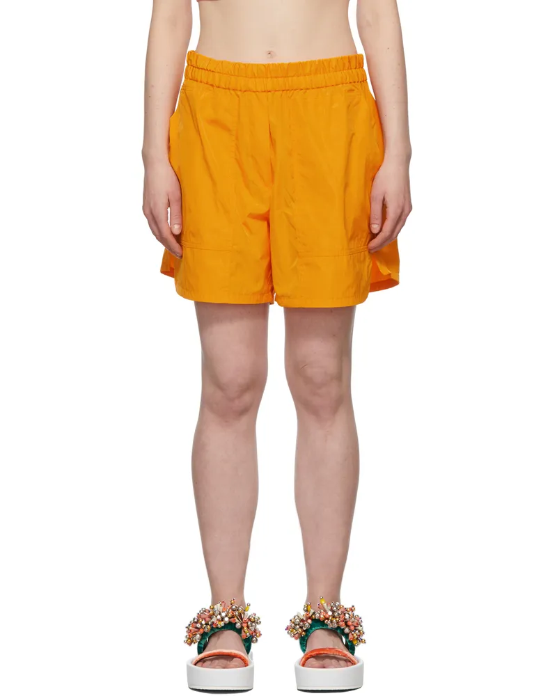 Dries van Noten Orange Pool Shorts 205