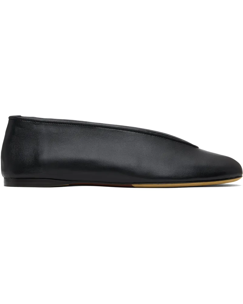 Moschino Black Duck Nappa Ballerina Flats 000