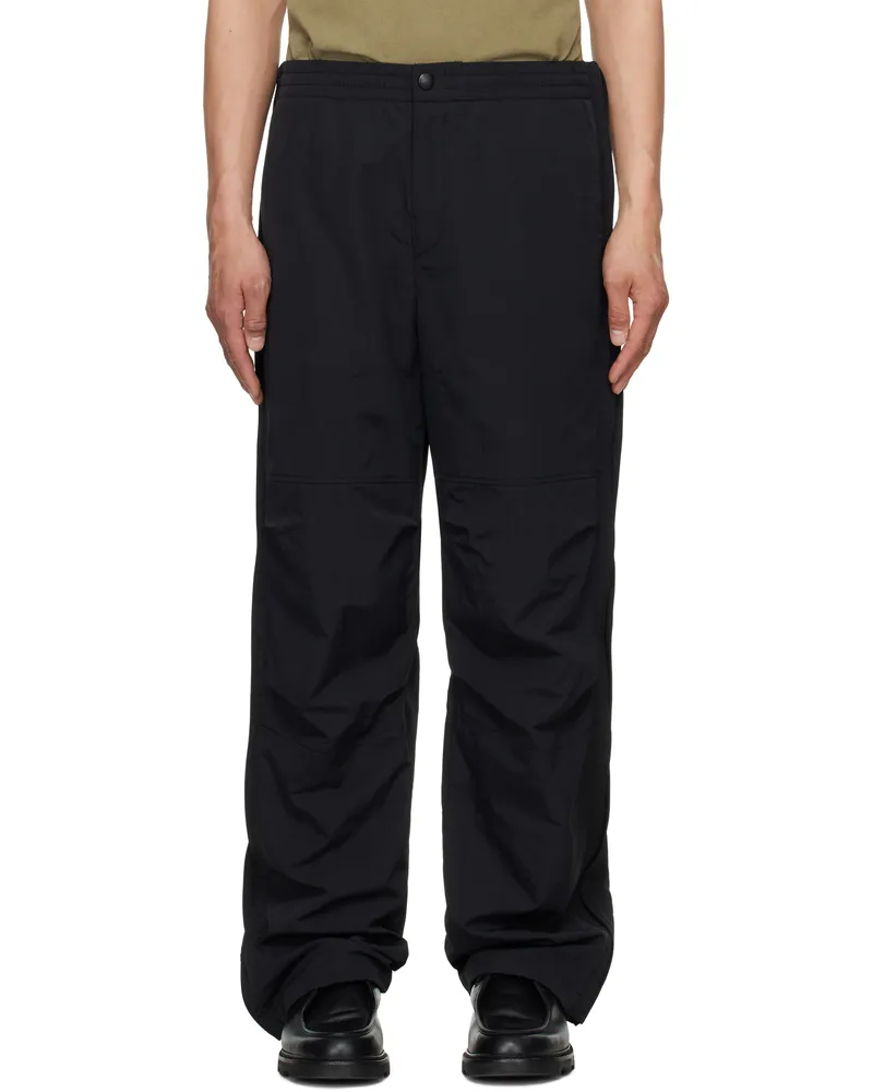 SOLID HOMME Black String Detail Trousers 312b