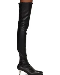 Proenza Schouler Black Spike Over-The-Knee Boots Black